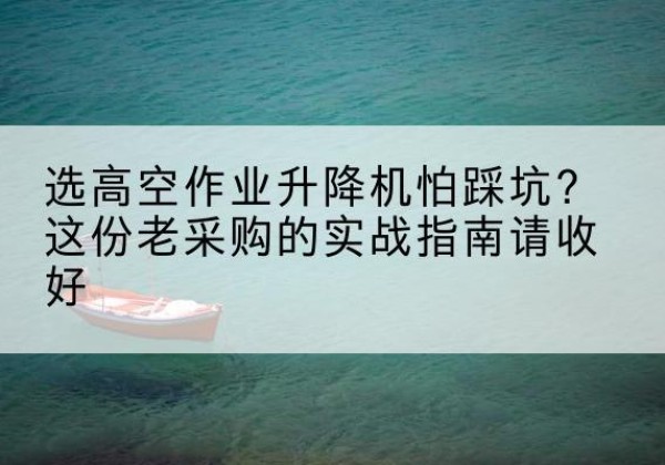 射阳高空作业升降机厂家推荐-选高空作业升降机怕踩坑？这份老采购的实战指南请收好